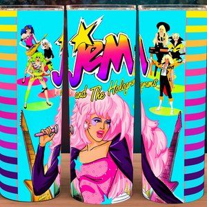 Jem and the Holograms 90s Style Retro Cup Mug Tumbler 20oz